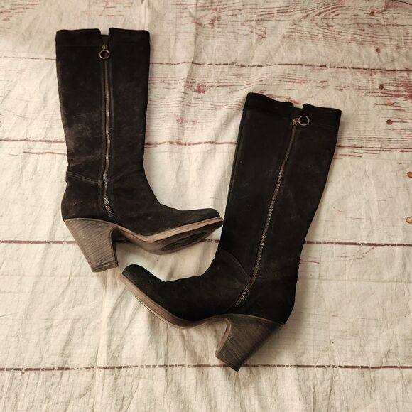 Fiorentini + Baker Suede Knee High Boots Size 40 - Picture 2 of 5